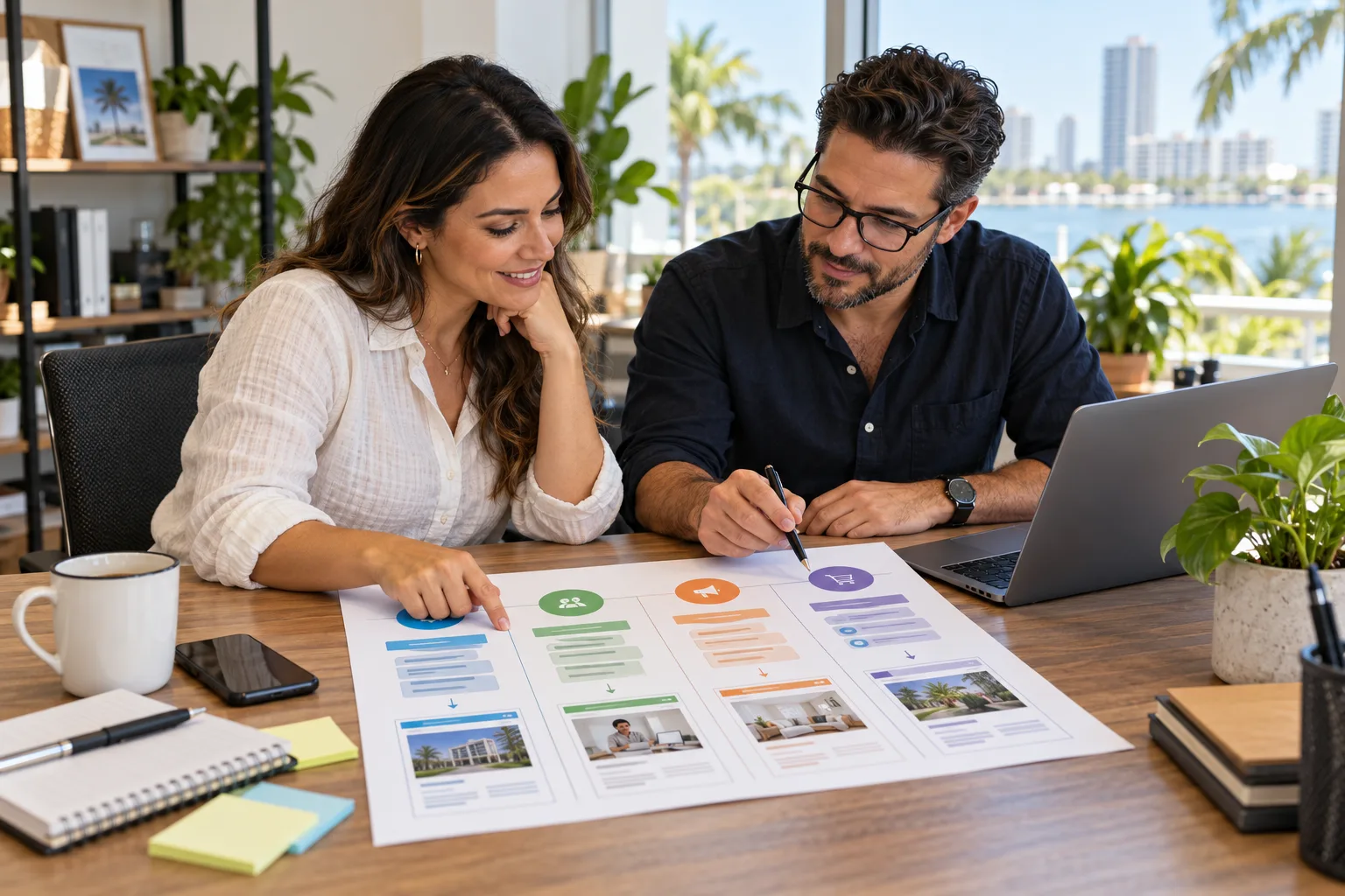 Business owner and strategist mapping distinct services to Google Ads campaign themes